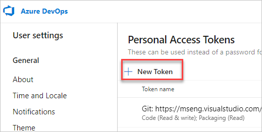 Screenshot of creating a personal access token.
