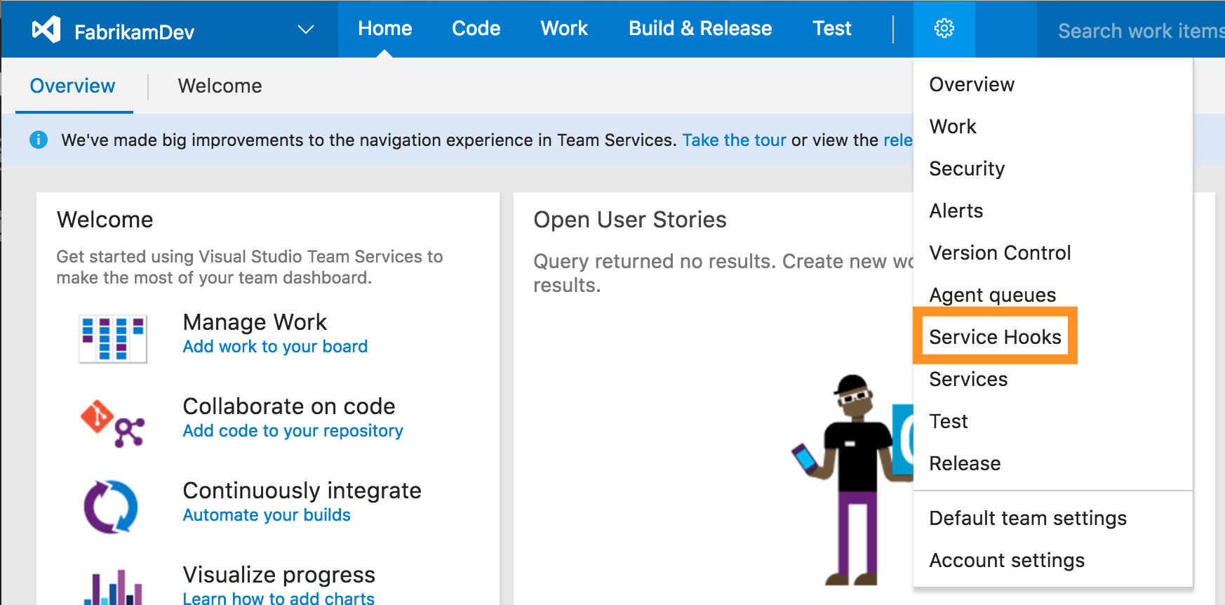 Azure DevOps Services, Service Hook Settings