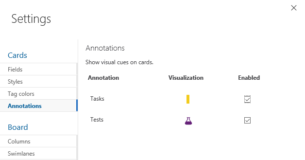 Turn on board annotations