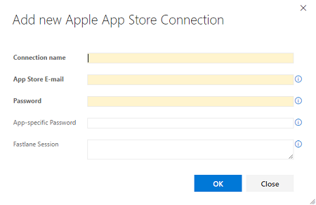 Conexão do Apple App Store